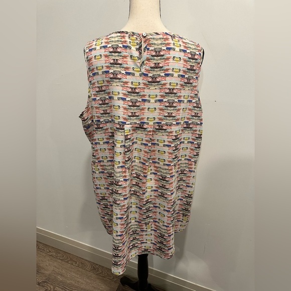 Daniel Rainn Sleeveless Blouse Top Abstract Pattern SZ 1X EUC - Picture 3 of 7